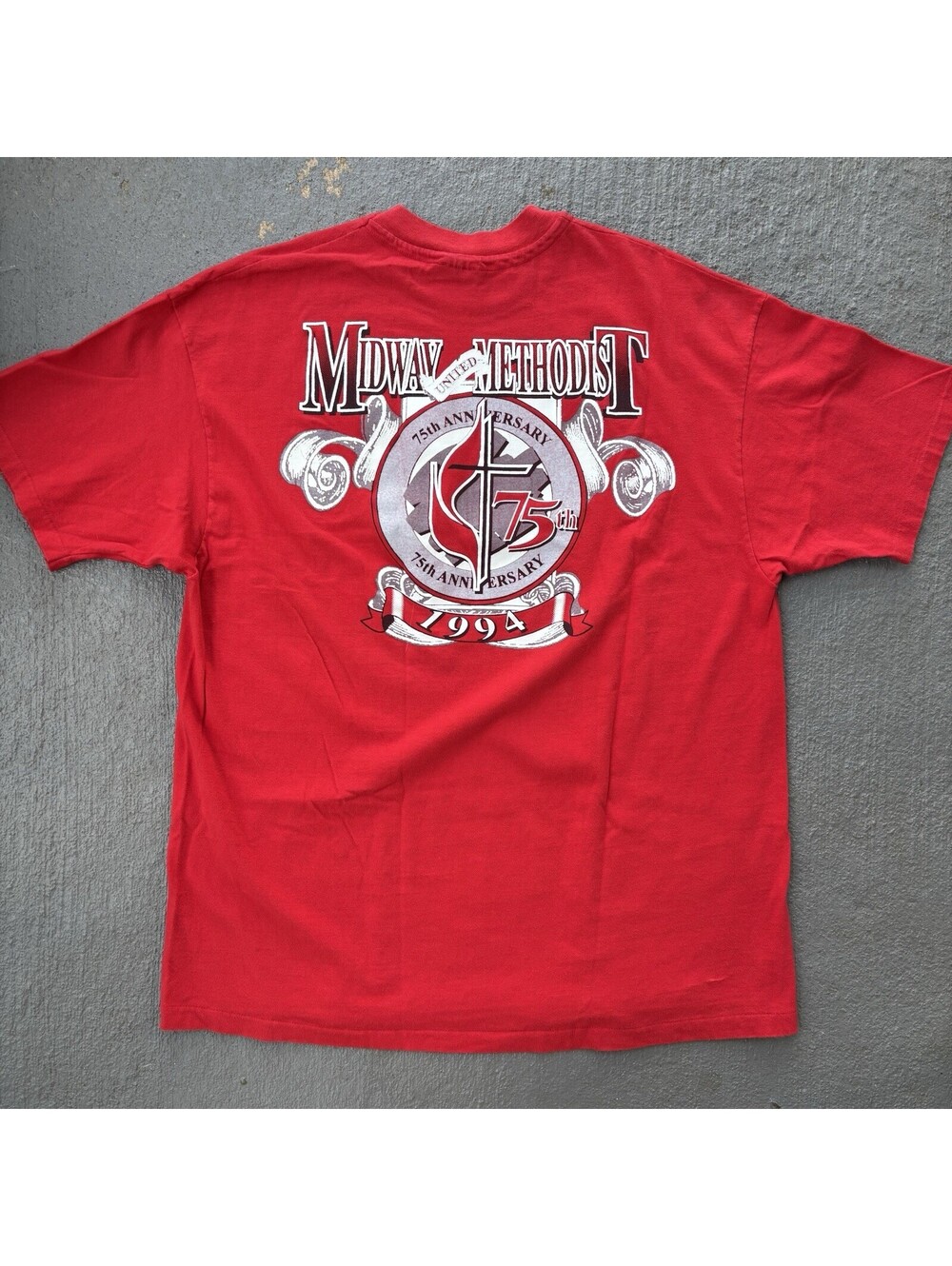 Vintage 1994 midway United Methodist Church 90s Jesus Graphic Shirt XL